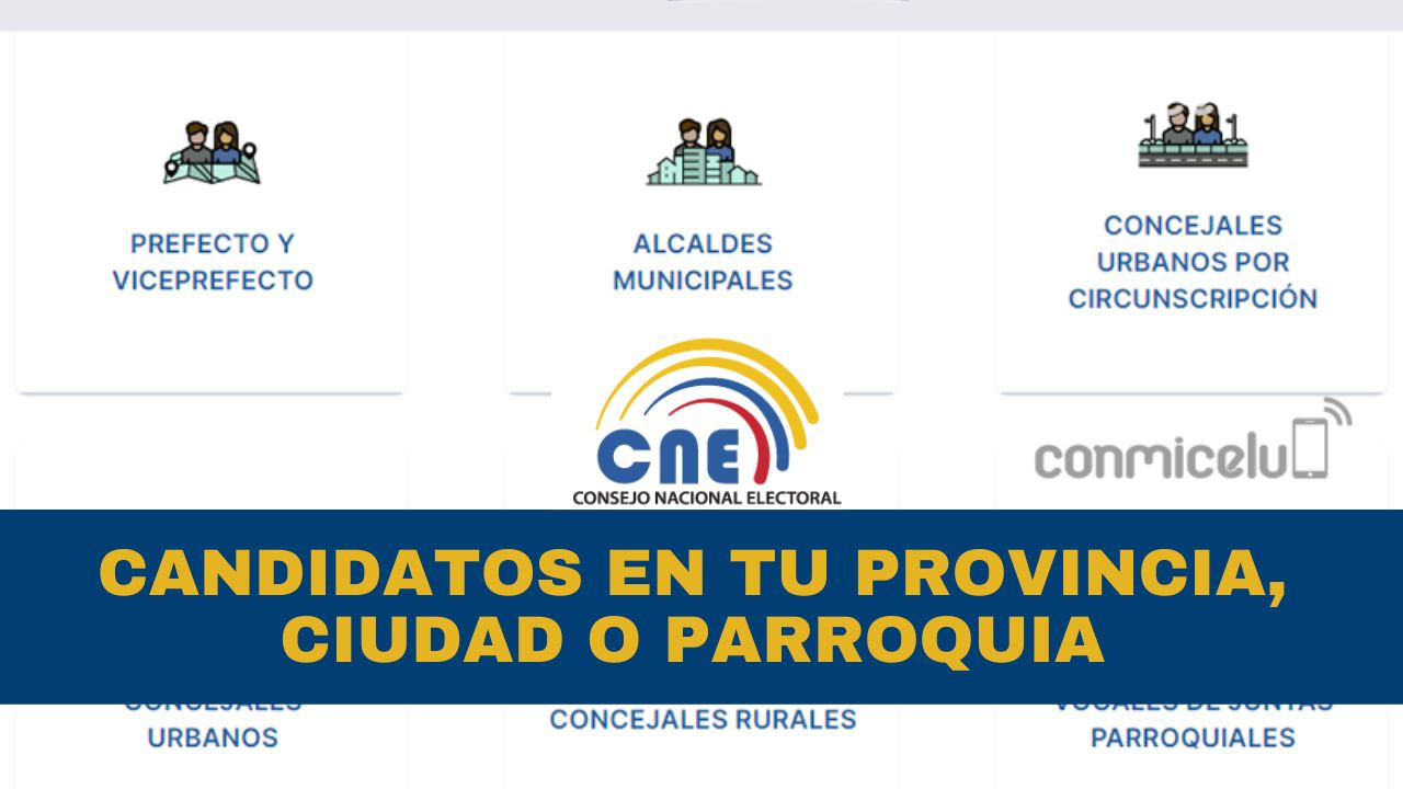 Conocer A Los Candidatos De Mi Provincia Ciudad Y Parroquia Cne Elecciones 2023 Conmicelu 8373